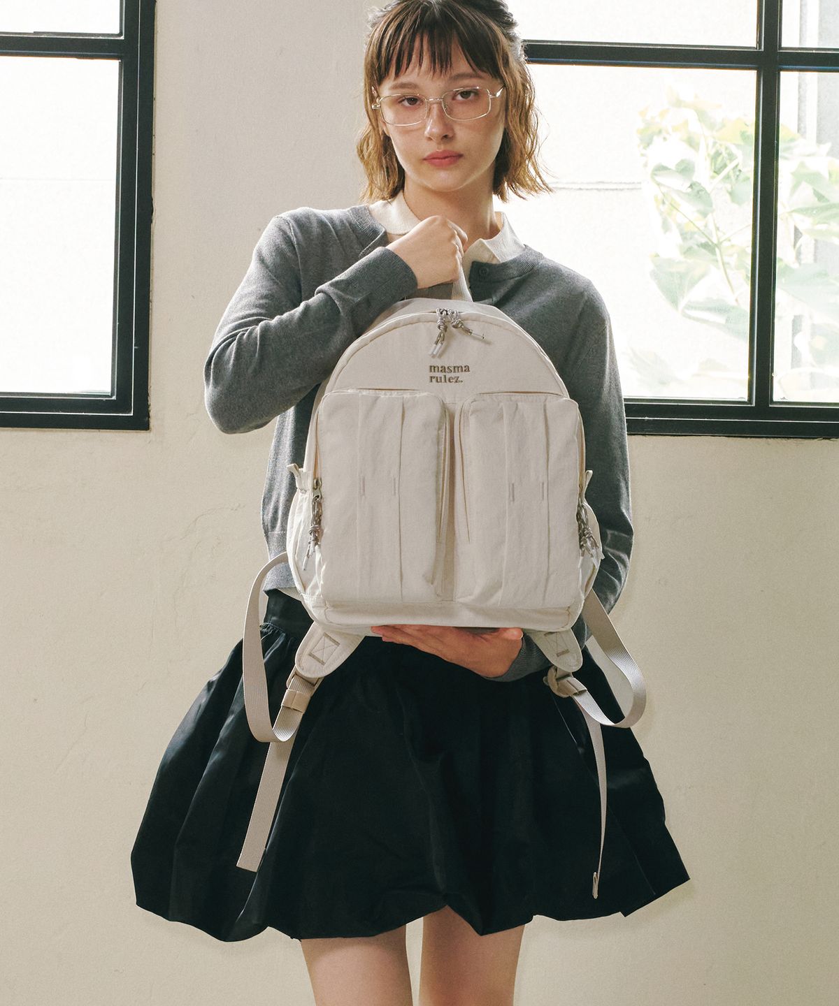 마스마룰즈(MASMARULEZ) mini ver. Glove backpack_Ivory