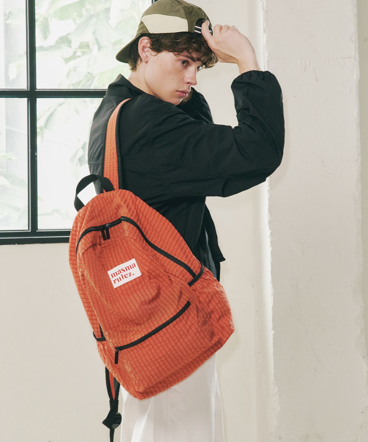 마스마룰즈(MASMARULEZ) Daily backpack_Check Orange