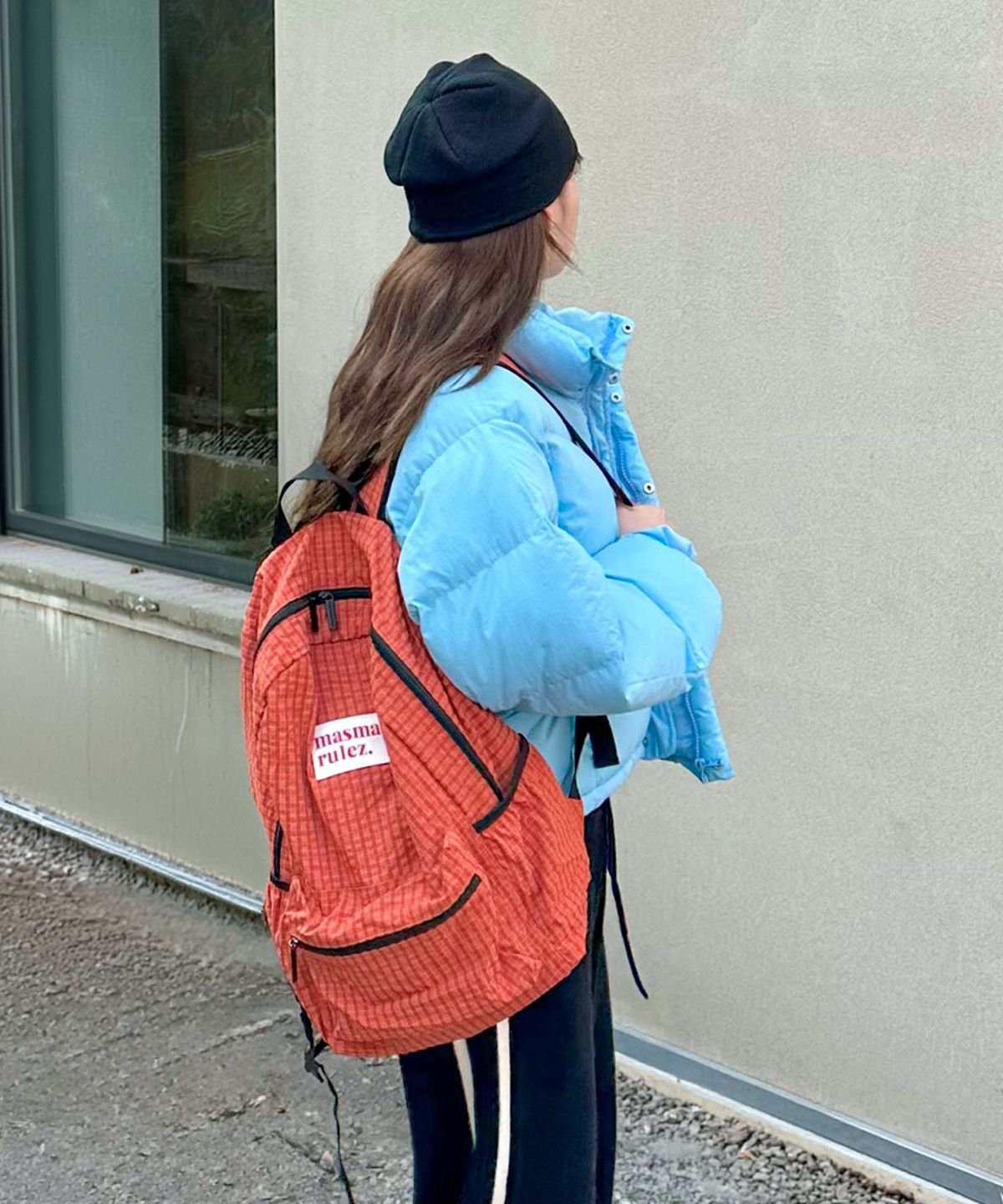 마스마룰즈(MASMARULEZ) Daily backpack_Check Orange