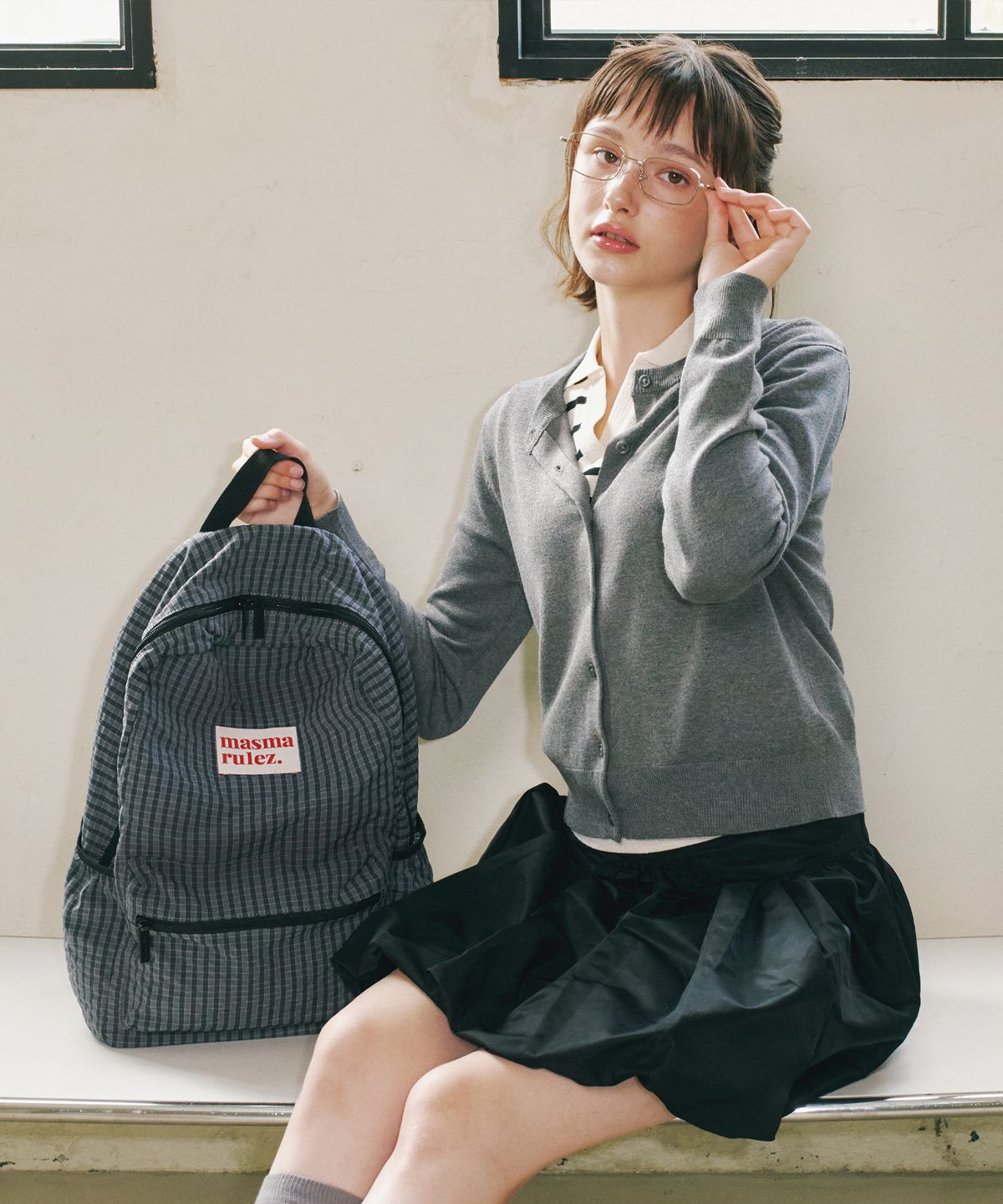 마스마룰즈(MASMARULEZ) Daily backpack_Check Dark gray