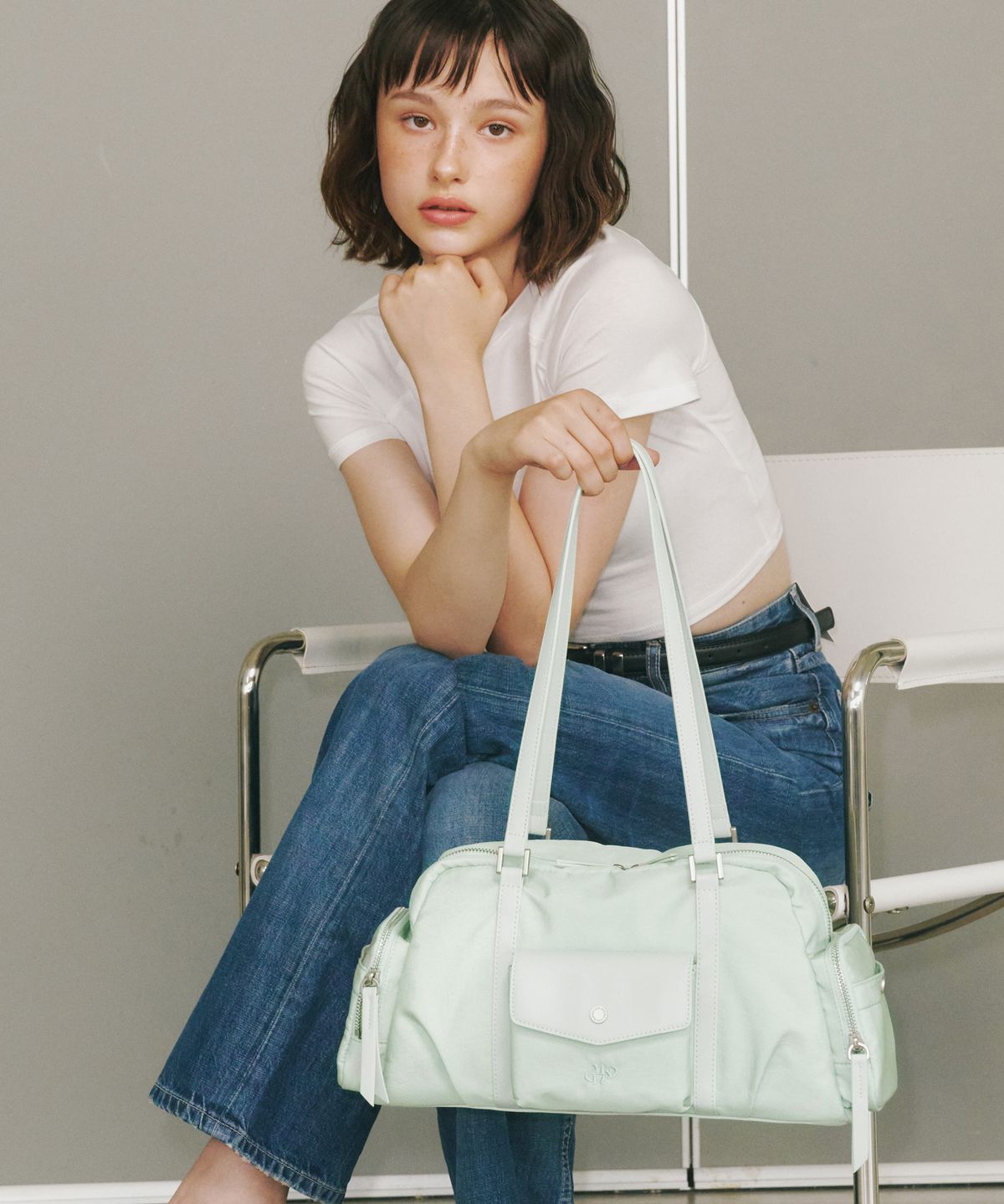 마스마룰즈(MASMARULEZ) Lumi nylon shoulder bag_Mint