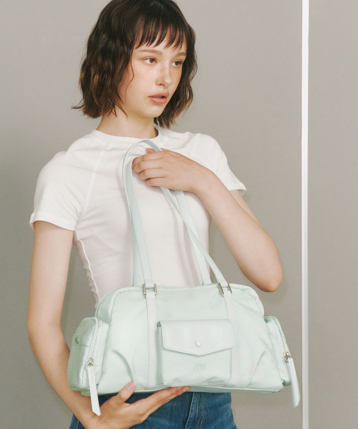 마스마룰즈(MASMARULEZ) Lumi nylon shoulder bag_Mint