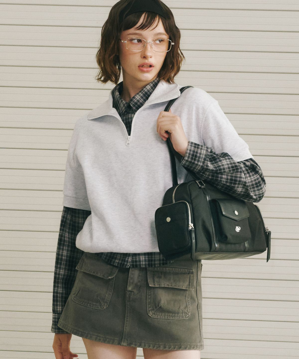 마스마룰즈(MASMARULEZ) Lumi nylon shoulder bag_Black