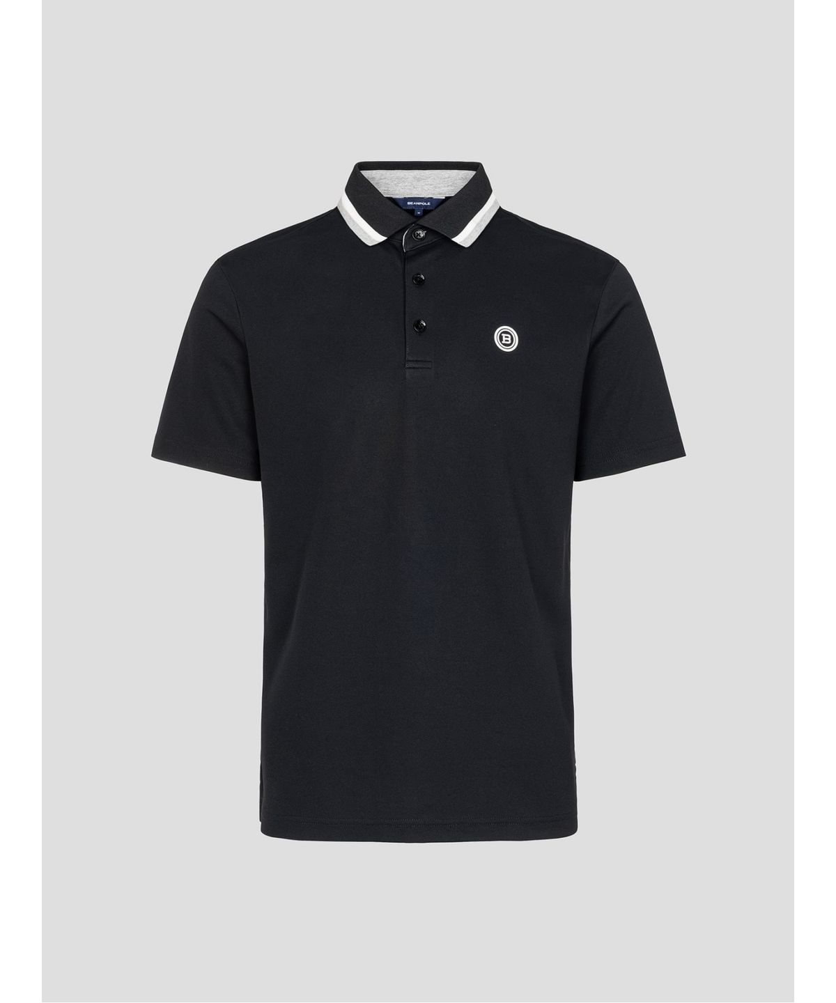빈폴골프(BEANPOLE GOLF) 남성 넥 포인트 반소매 티셔츠 - 블랙