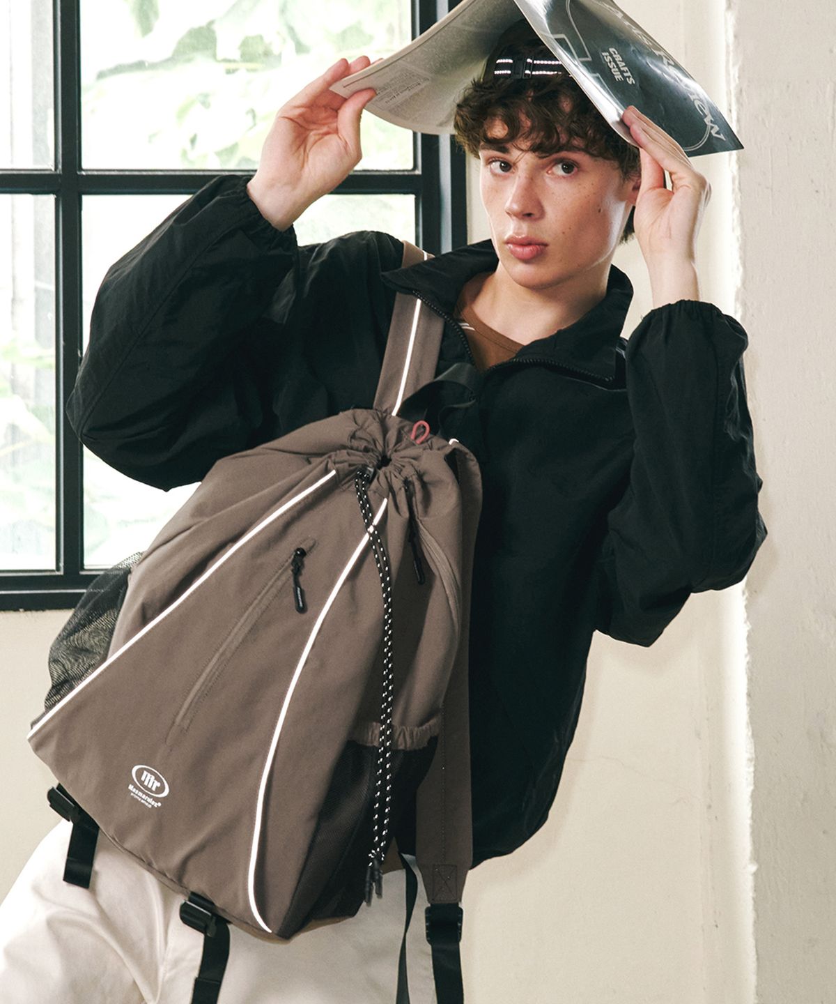 마스마룰즈(MASMARULEZ) Cover draw backpack_Khaki brown