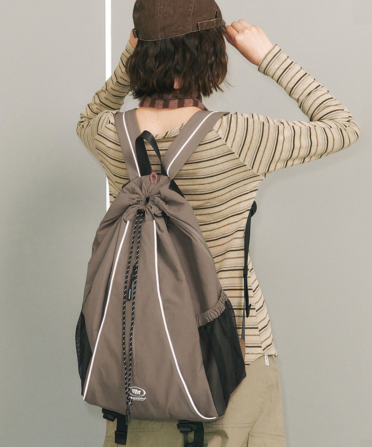 마스마룰즈(MASMARULEZ) Cover draw backpack_Khaki brown