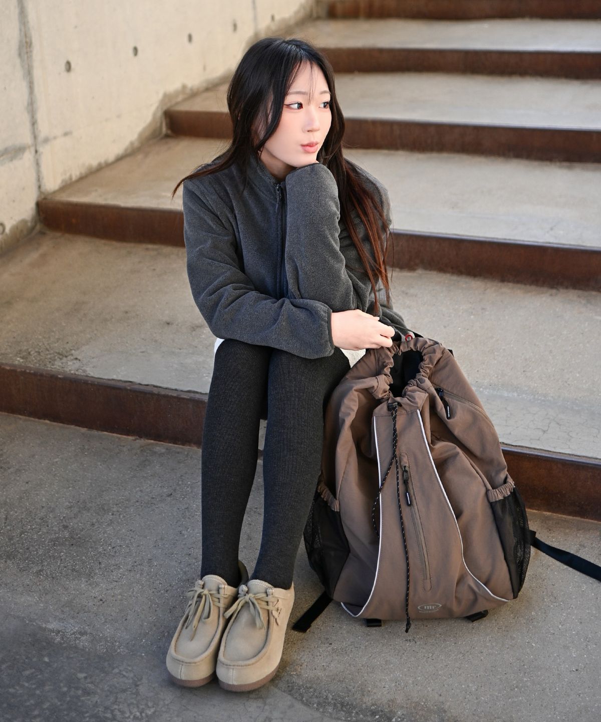 마스마룰즈(MASMARULEZ) Cover draw backpack_Khaki brown