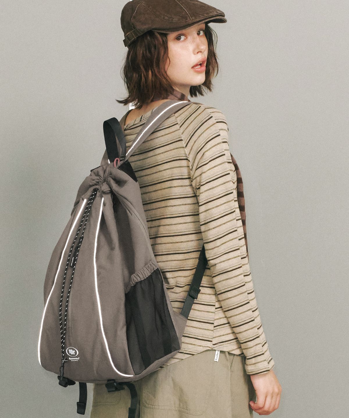 마스마룰즈(MASMARULEZ) Cover draw backpack_Khaki brown