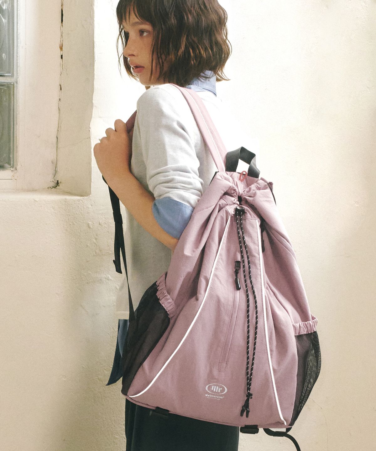 마스마룰즈(MASMARULEZ) Cover draw backpack_Dirty pink