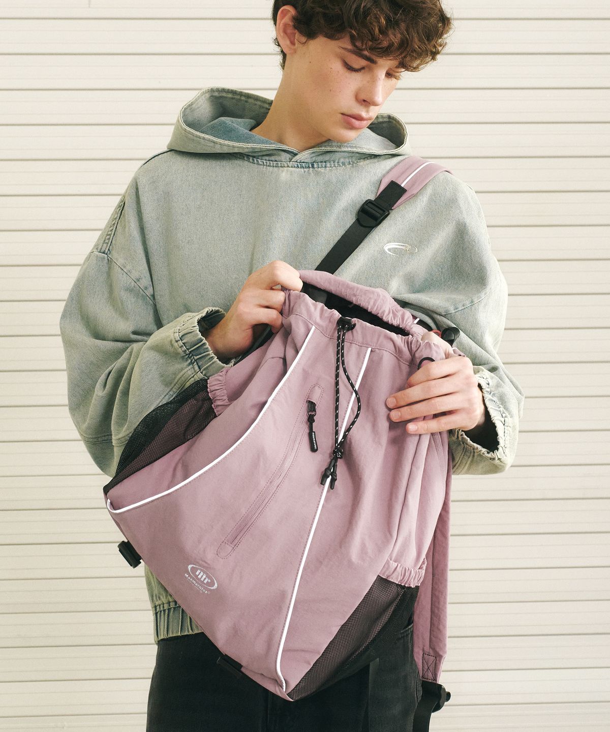 마스마룰즈(MASMARULEZ) Cover draw backpack_Dirty pink