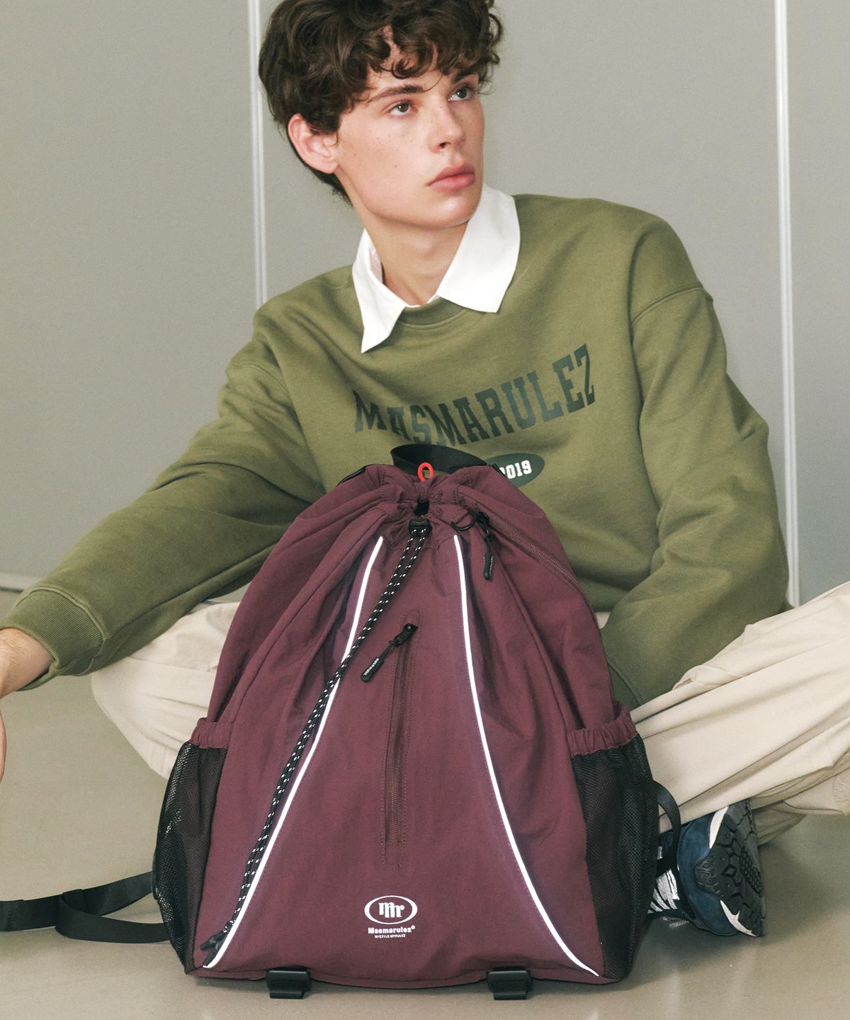 마스마룰즈(MASMARULEZ) Cover draw backpack_Dark plum