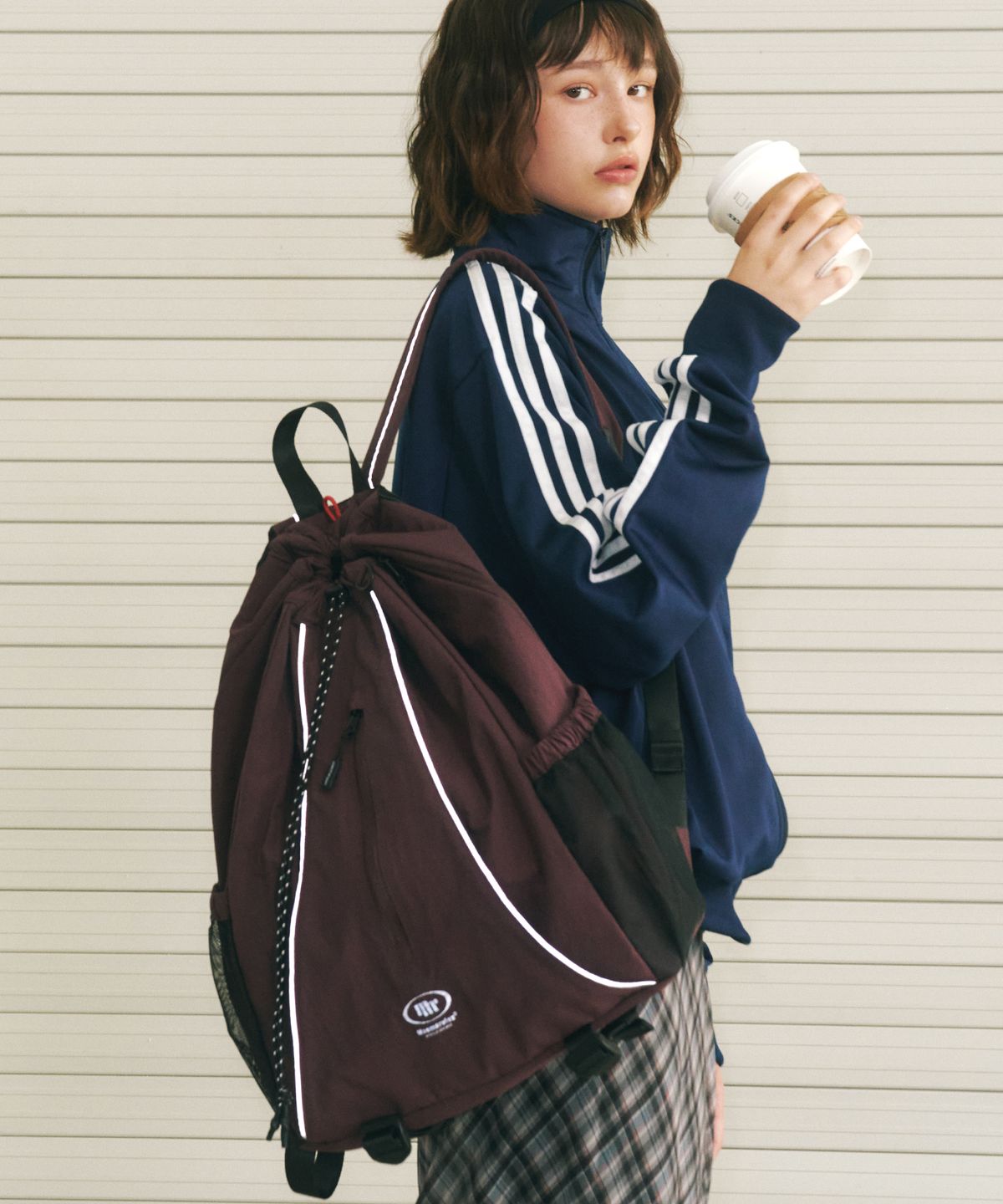 마스마룰즈(MASMARULEZ) Cover draw backpack_Dark plum