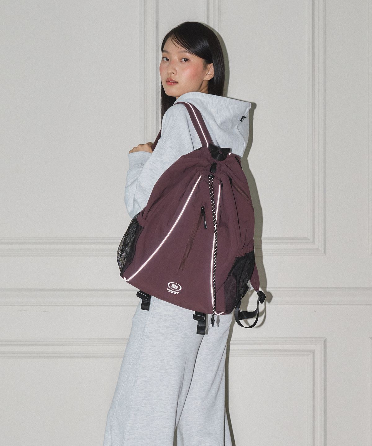 마스마룰즈(MASMARULEZ) Cover draw backpack_Dark plum