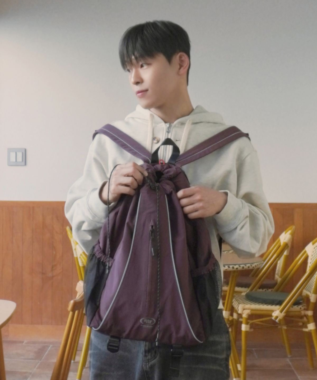 마스마룰즈(MASMARULEZ) Cover draw backpack_Dark plum