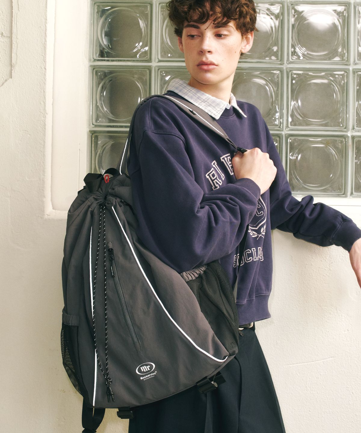 마스마룰즈(MASMARULEZ) Cover draw backpack_Dark gray