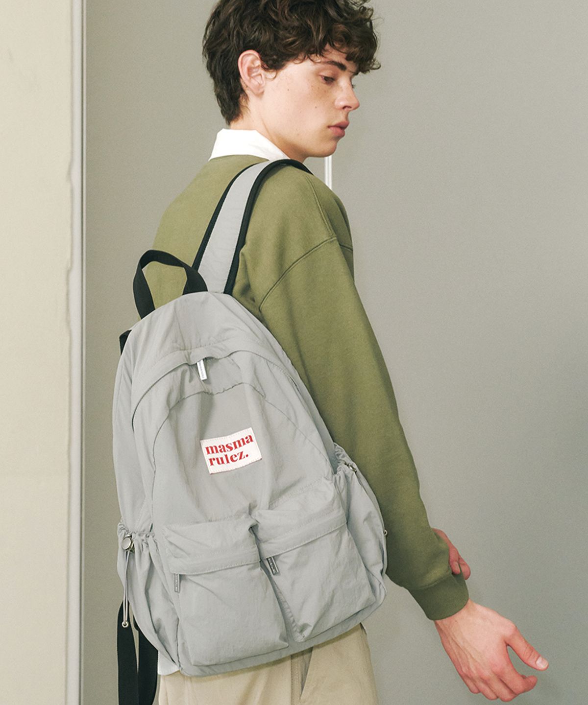 마스마룰즈(MASMARULEZ) Two pocket daily backpack_6 Colors