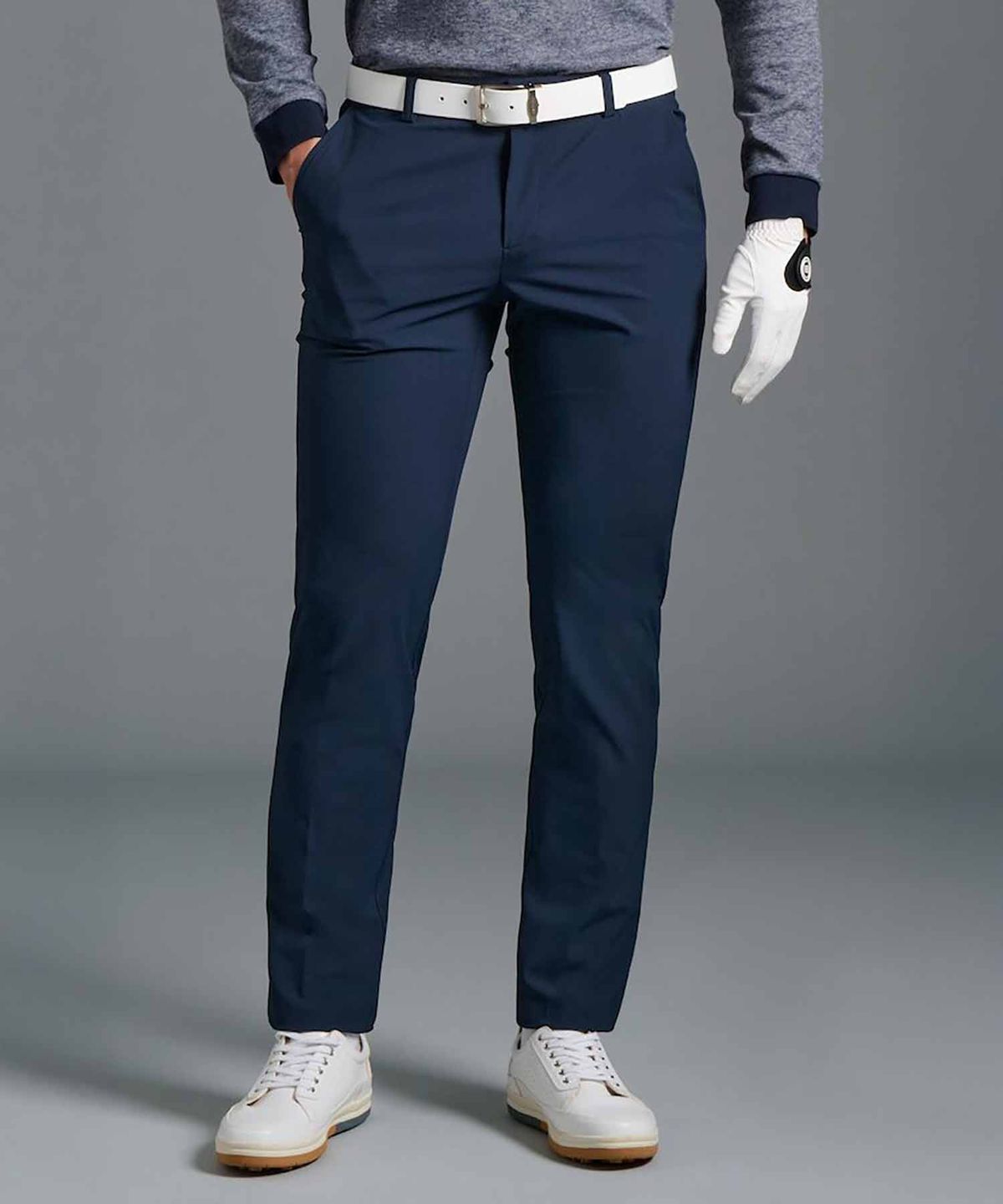 빈폴골프(BEANPOLE GOLF) 남성 가을 면터치 슬림 팬츠 - 네이비
