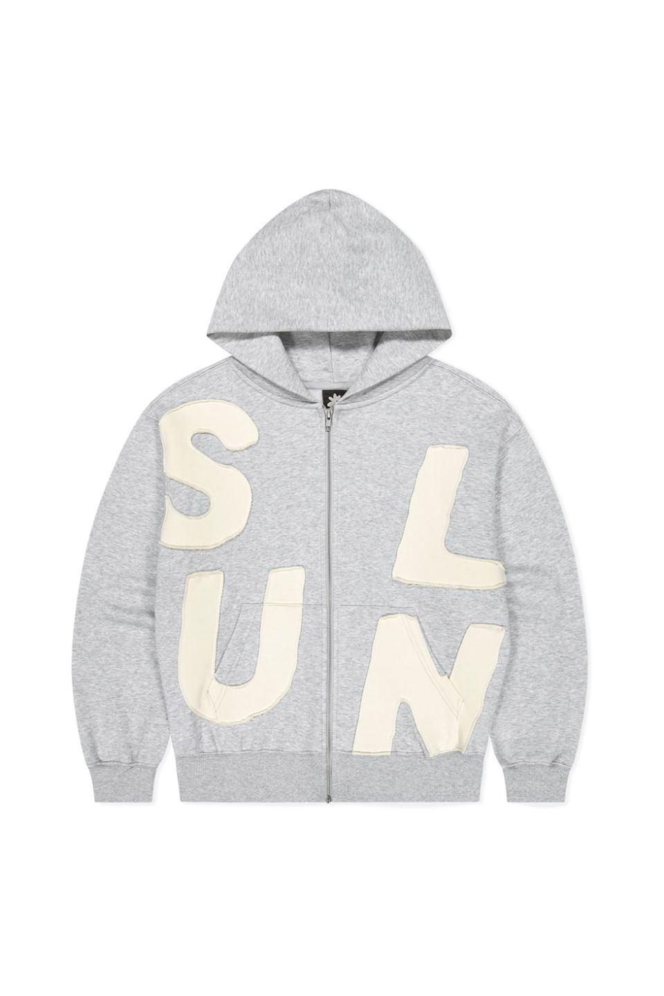 MUSINSA | SUNLOVE Capital Brushed Zip Up Hoodie Heather Grey