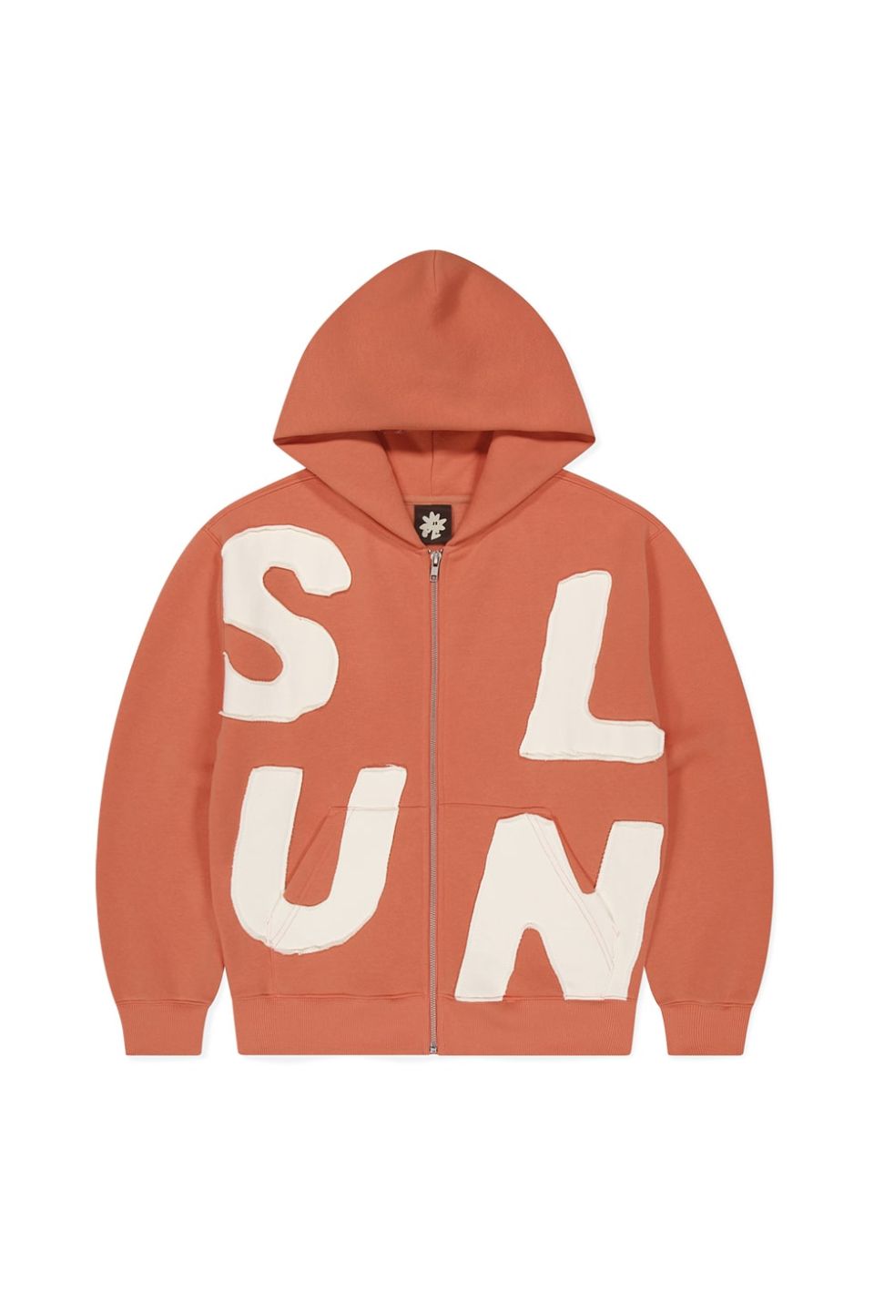 MUSINSA | SUNLOVE Capital Brushed Zip Up Hoodie Orange