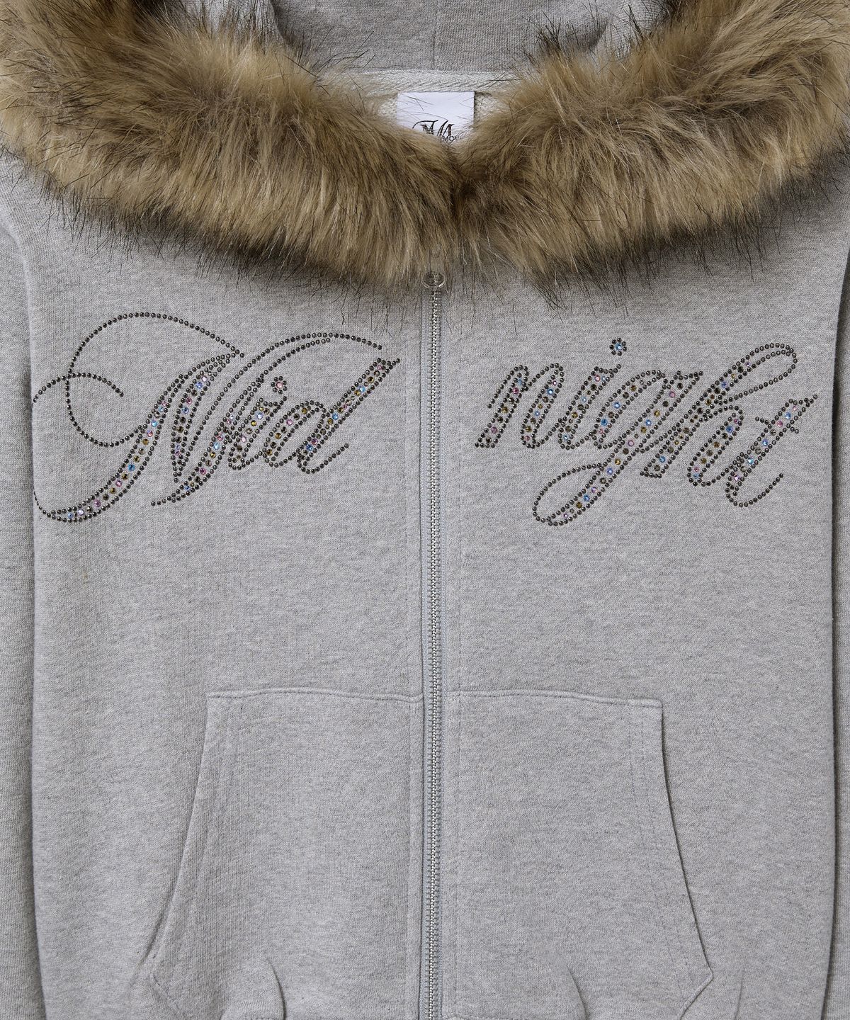 미드나잇 무브(MIDNIGHT MOVE) crop hair zip up (grey)