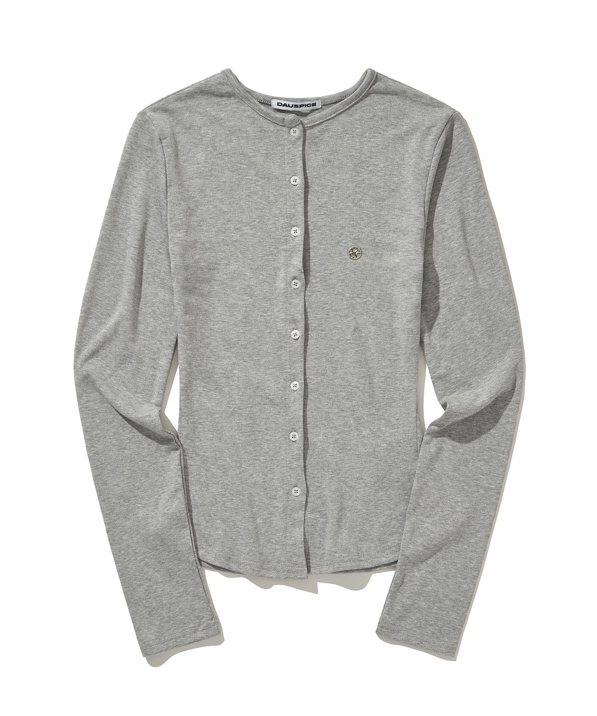 디오스피스(DAUSPICE) (DUC) Round-Neck Cardigan Gray