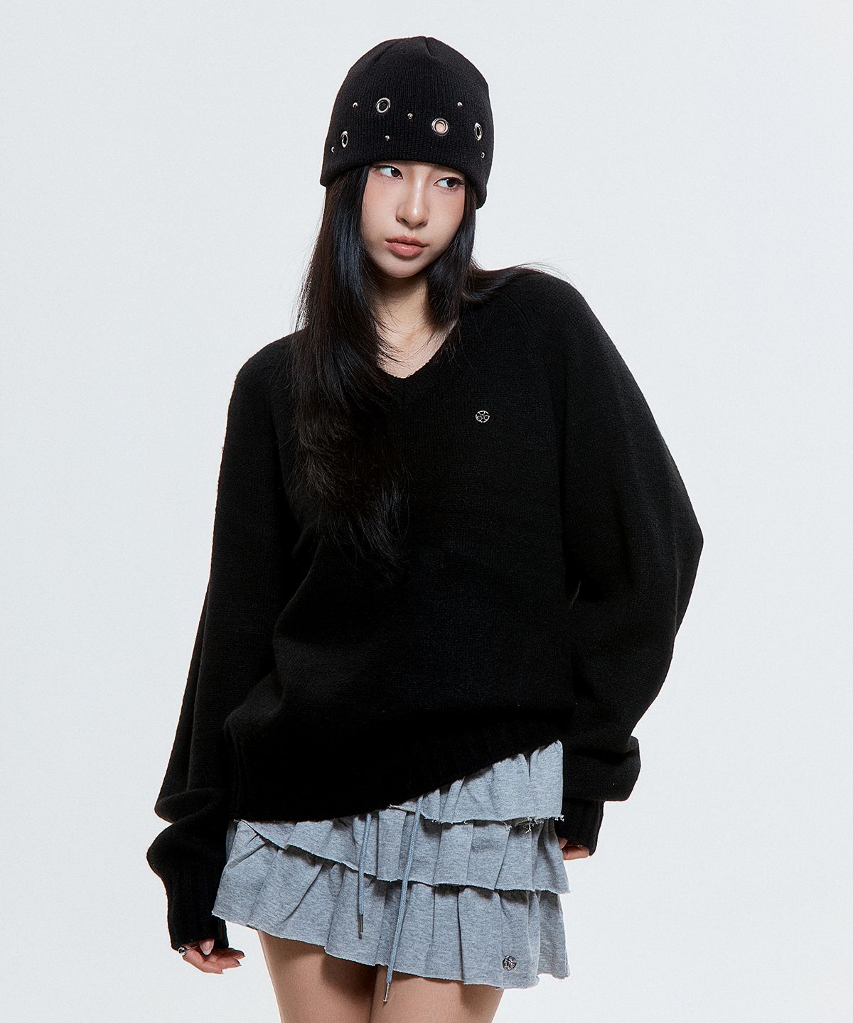 디오스피스(DAUSPICE) (DUC) Raglan Knit Black