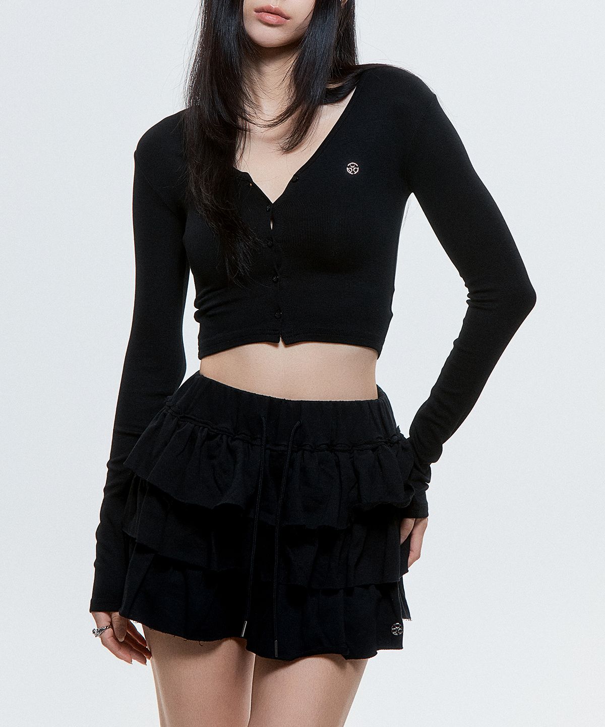 디오스피스(DAUSPICE) (DUC) Tutu Cotton Skirt Pants Black