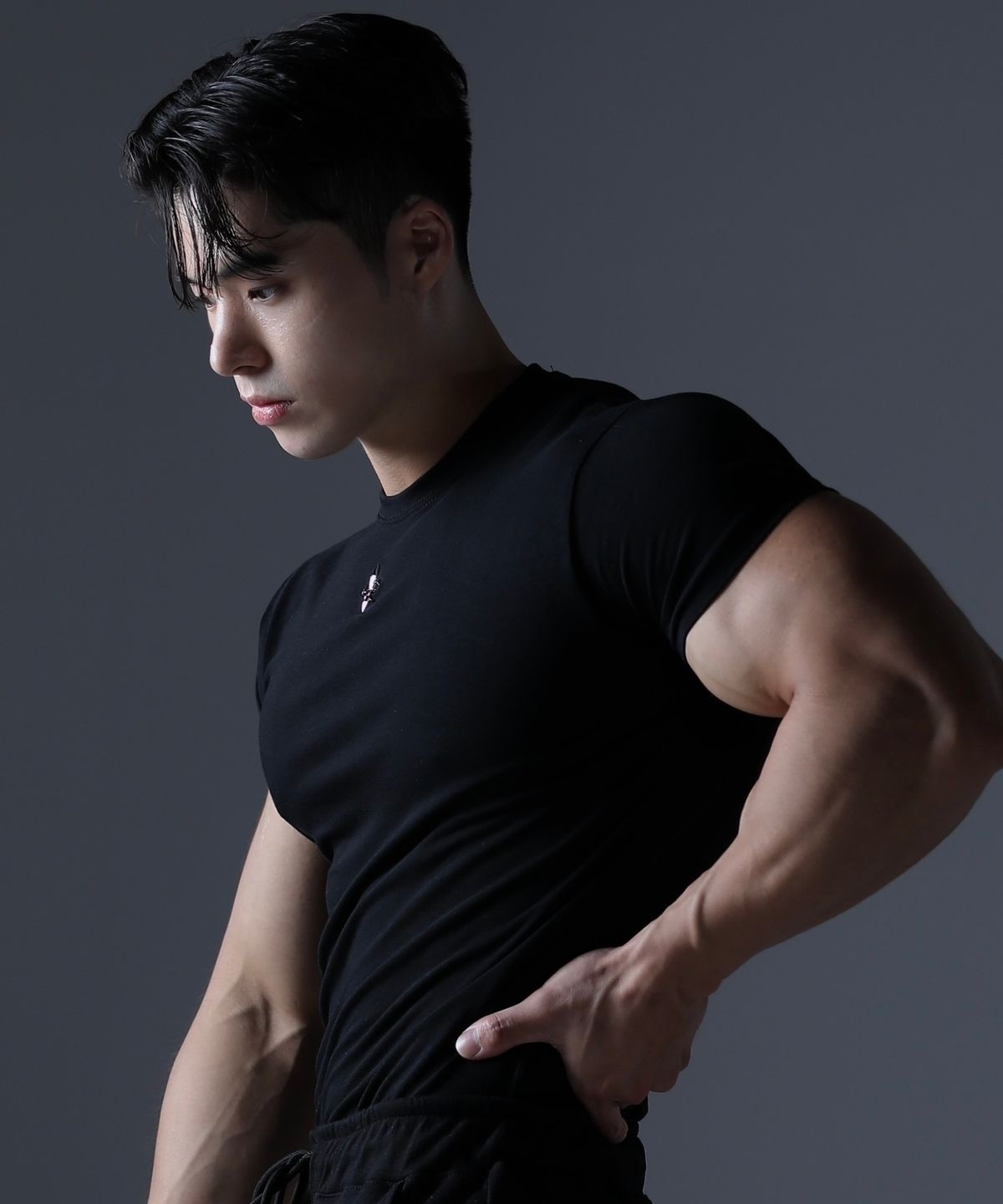 카미드(CARMID) 머슬핏 슬리브 반팔 티셔츠