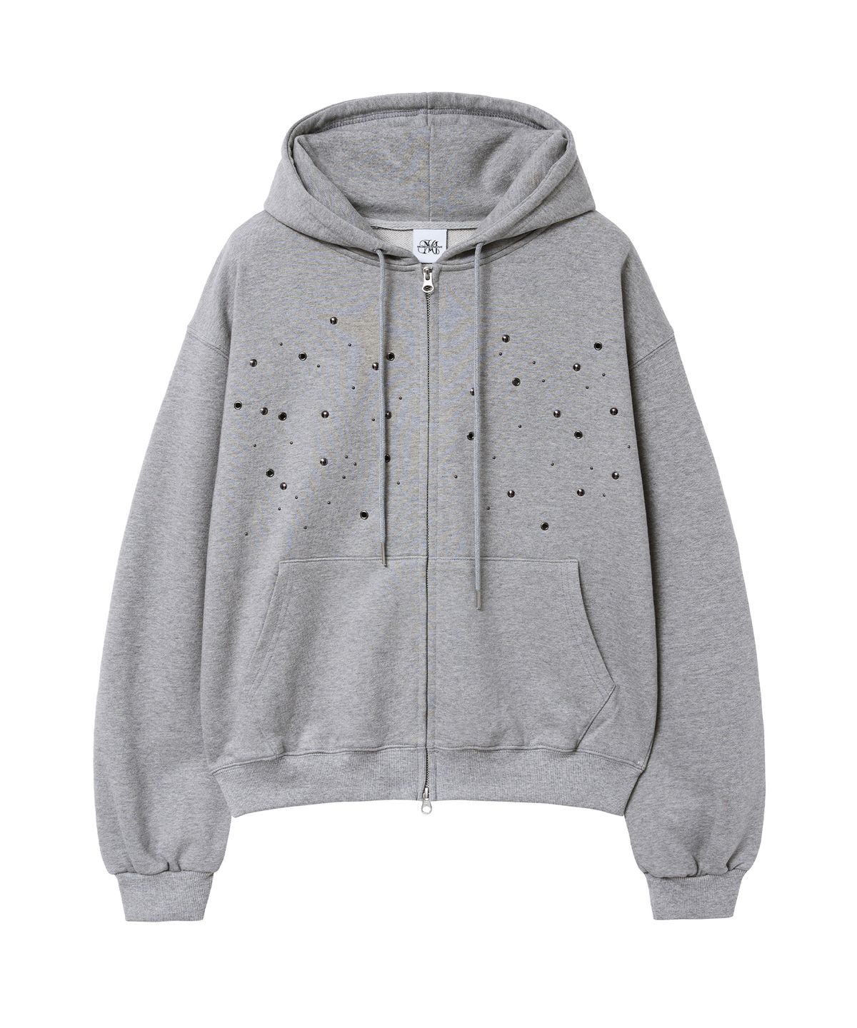미드나잇 무브(MIDNIGHT MOVE) eyelet hood zip up (grey)
