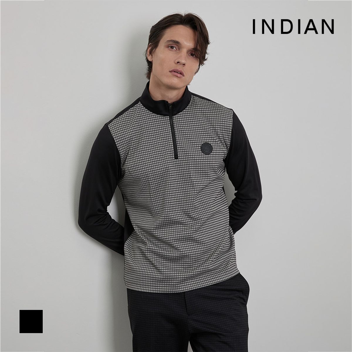 인디안(INDIAN) 하프집업 티셔츠_MITAL5F8211