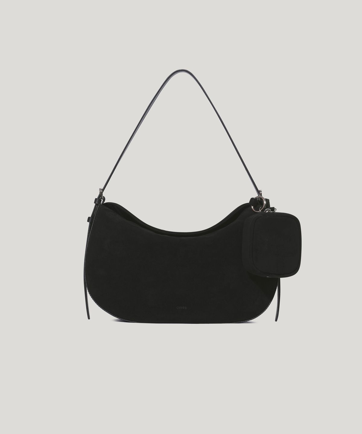 오브히(OVHEE) 스퀘어 스웨이드 핸디 파우치 Square Suede Handy Pouch_Black