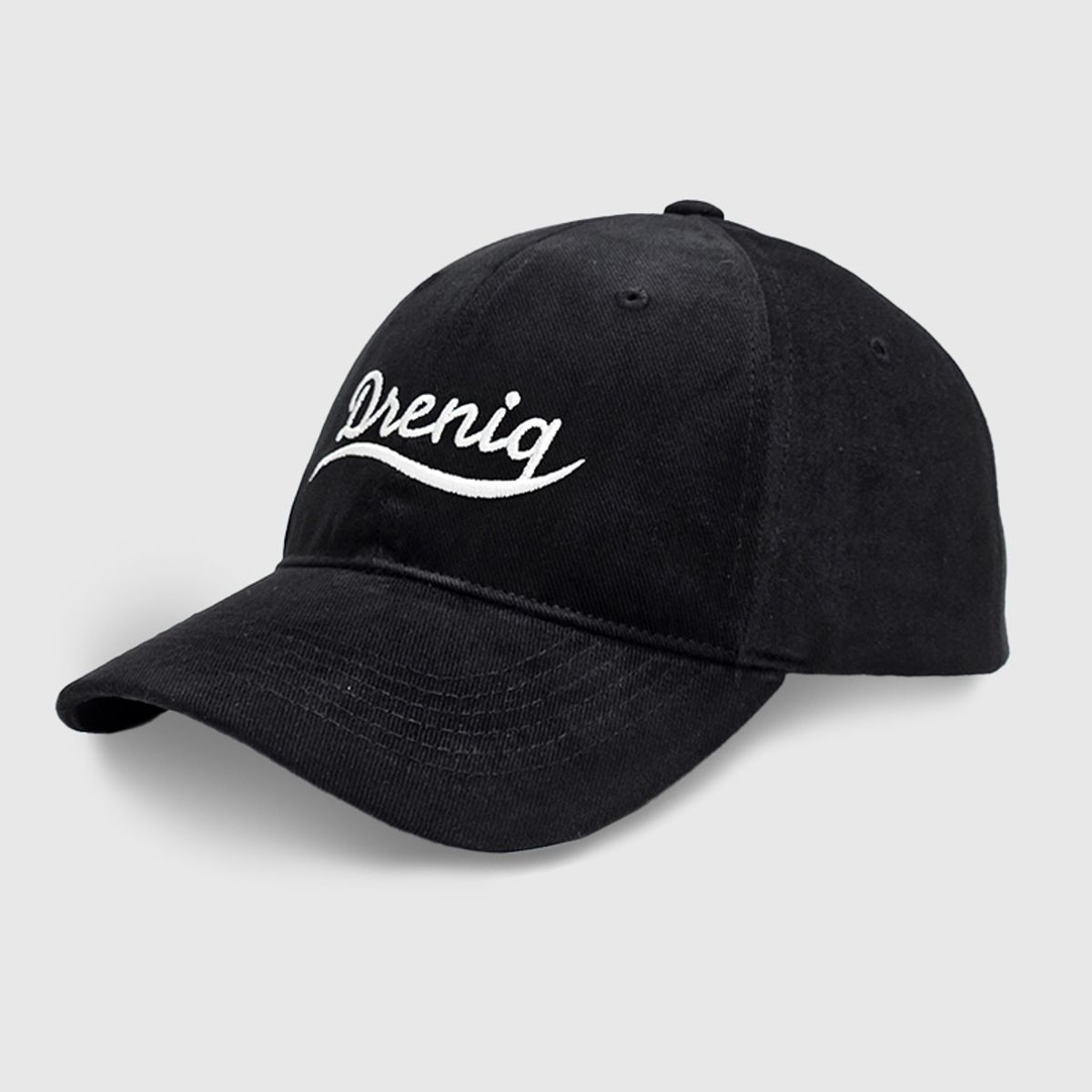 드리니끄(DRENIQ) 뉴 시그니처 워싱 볼캡 블랙