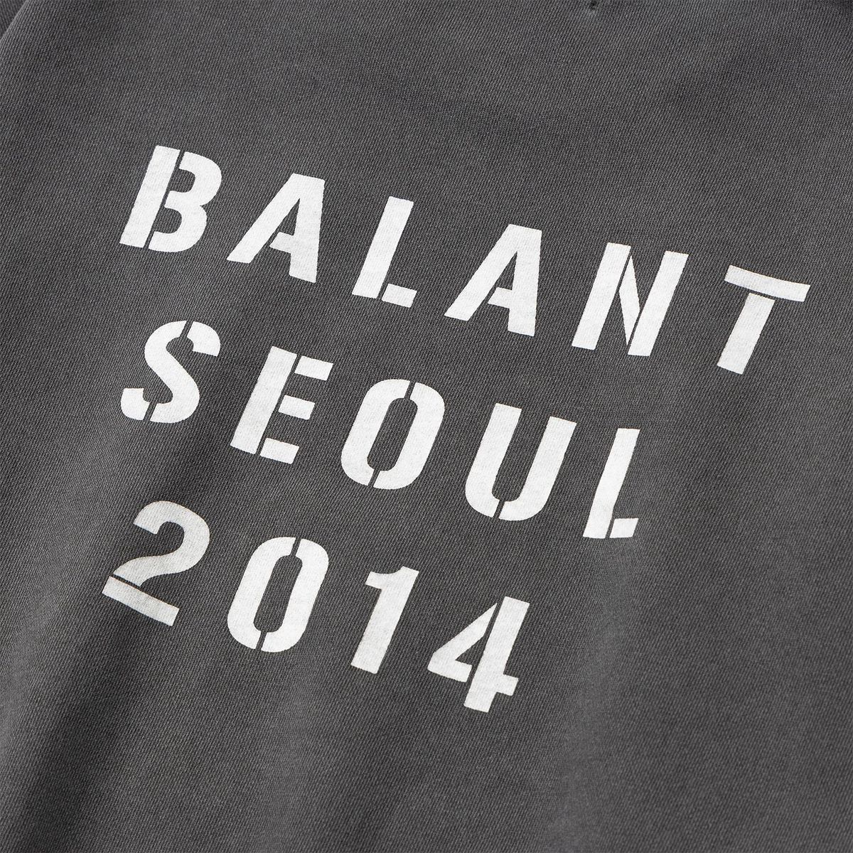 발란트(BALANT) 피그먼트 리본 베이직 스웨이트셔츠 - 다크 그레이