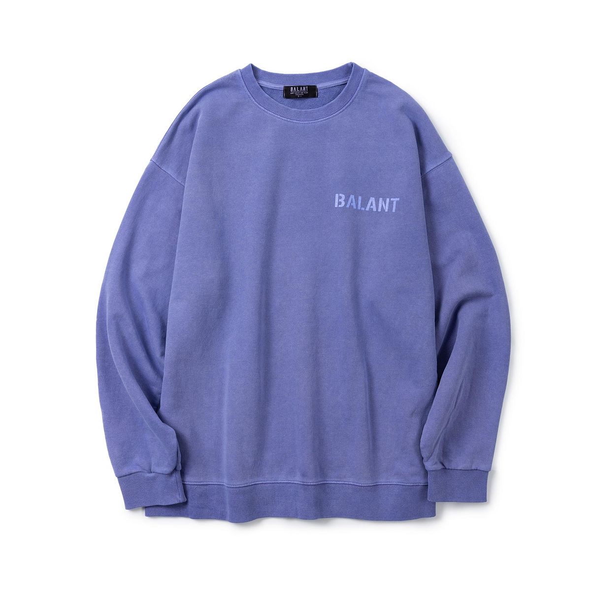 발란트(BALANT) 피그먼트 리본 베이직 스웨이트셔츠 - 퍼플