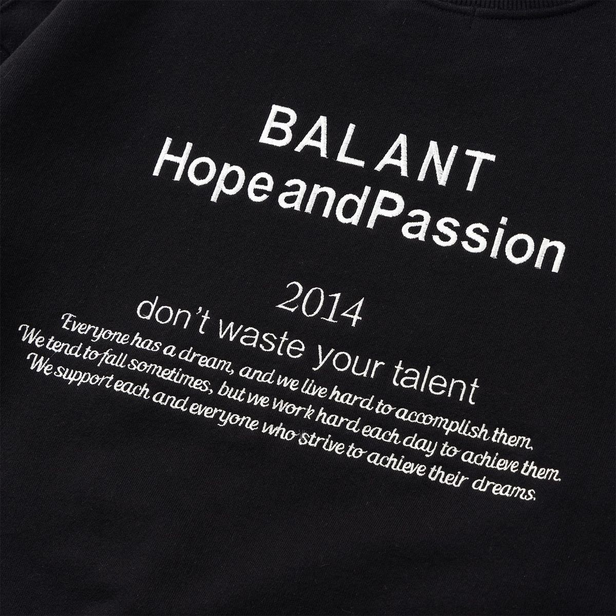 발란트(BALANT) 호프 앤드 패션 베이직 스웨이트셔츠 - 블랙