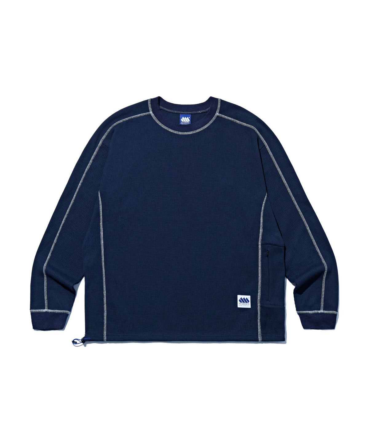 매든(MADDEN) [5COLORS] 라인드 와플 롱슬리브