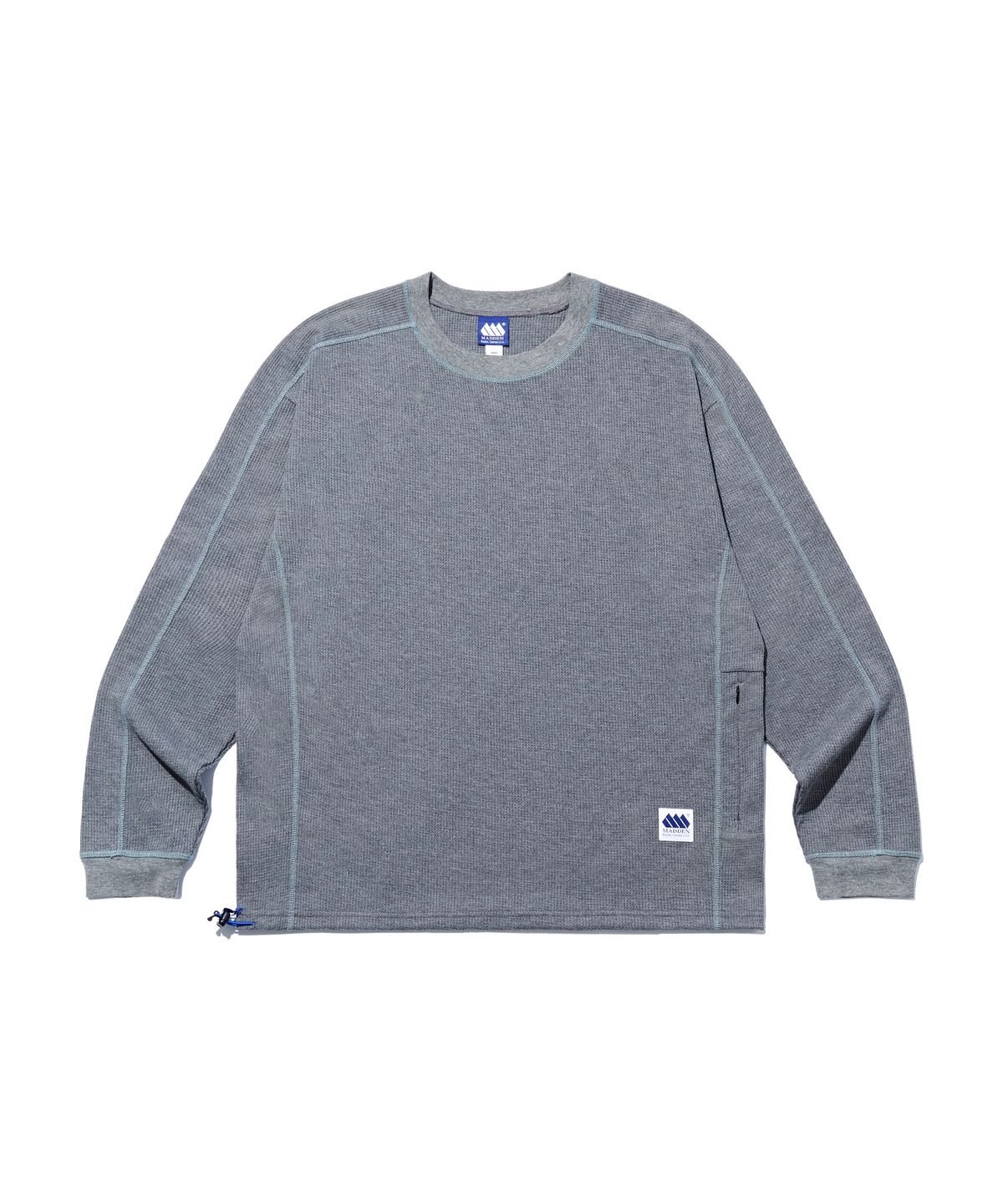 매든(MADDEN) [5COLORS] 라인드 와플 롱슬리브