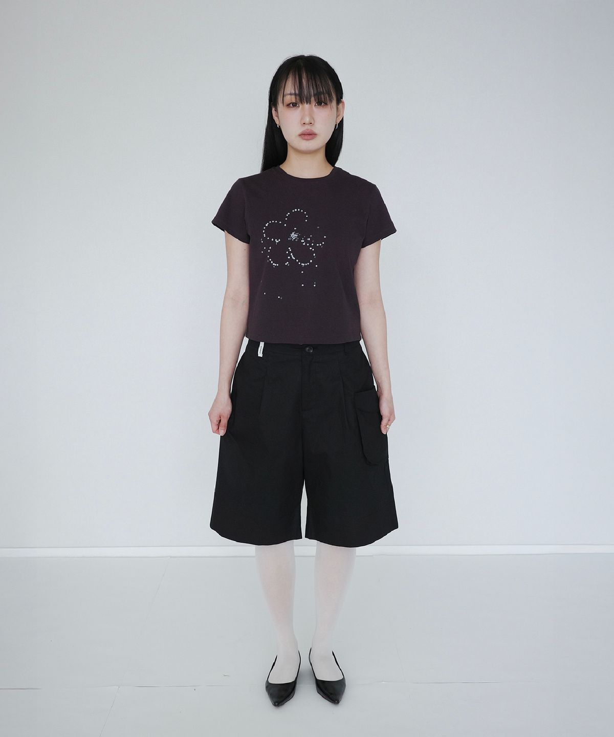 이서이(ESEOE) odd pocket shorts Black