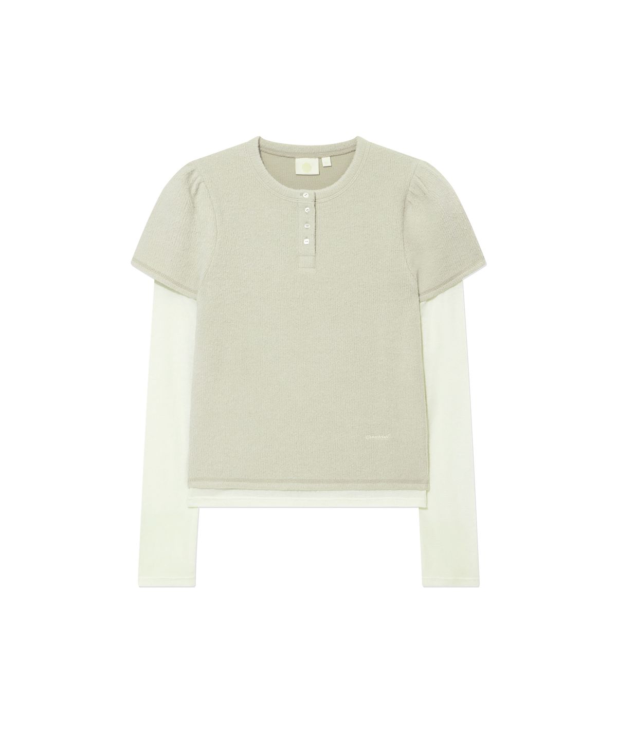 커버낫 우먼(COVERNAT WOMAN) 우먼 헨리넥 레이어드 롱슬리브 Beige