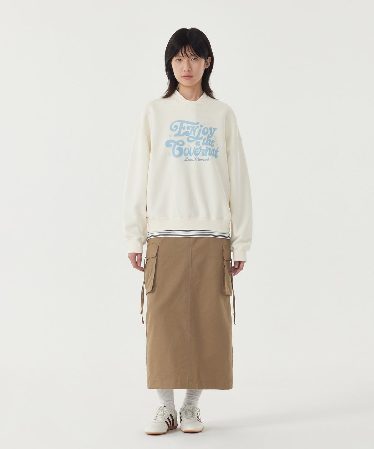 커버낫 우먼(COVERNAT WOMAN) 우먼 카고 스커트 카키