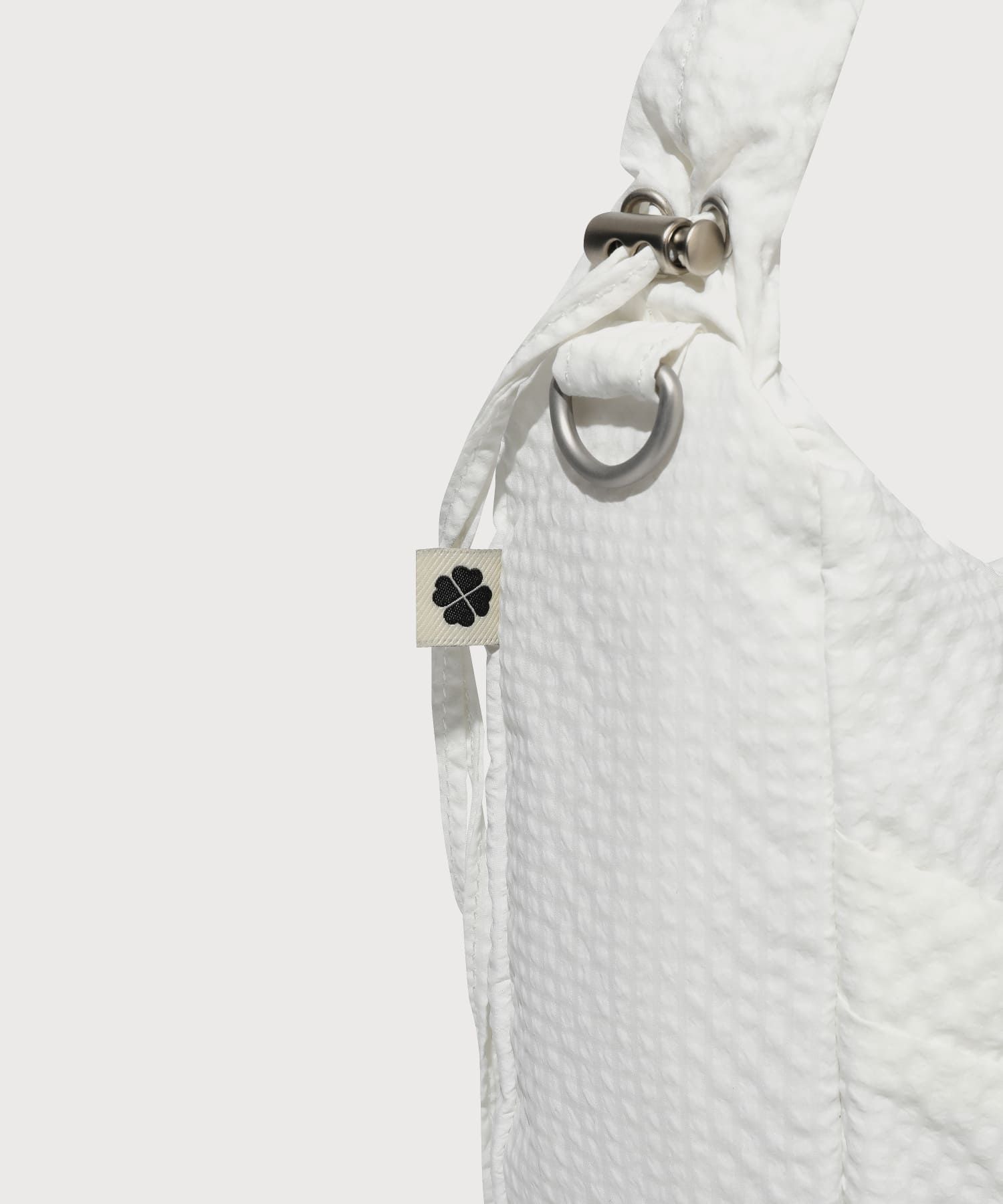 【COVERNAT】CLOVERHEART SHIRRING MEDIUM NYLON HOBO BAG Covernat Clover Heart Shirring Medium Nylon Hobo Bag