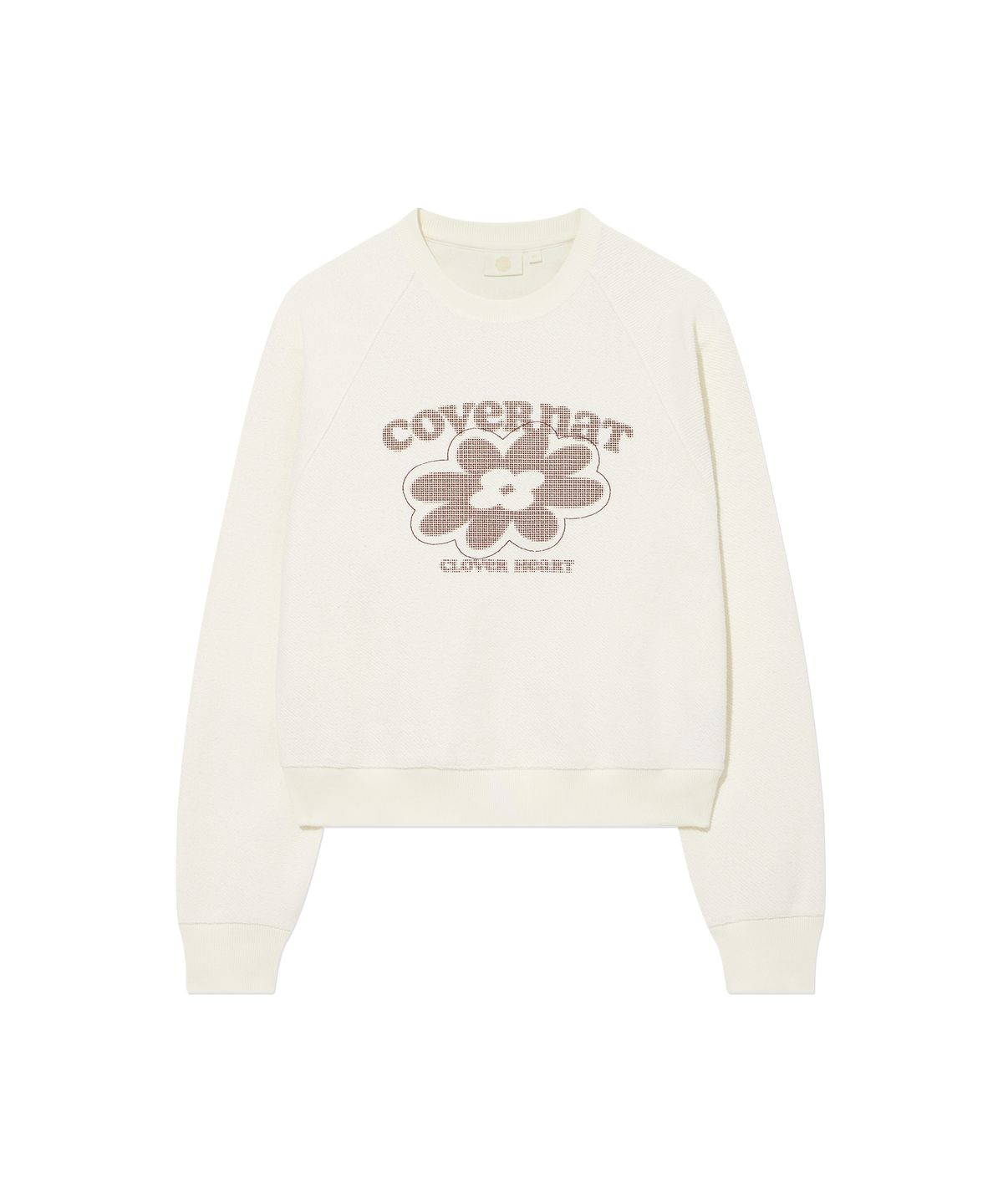 커버낫 우먼(COVERNAT WOMAN) 우먼 클로버 그래픽 맨투맨 Off White