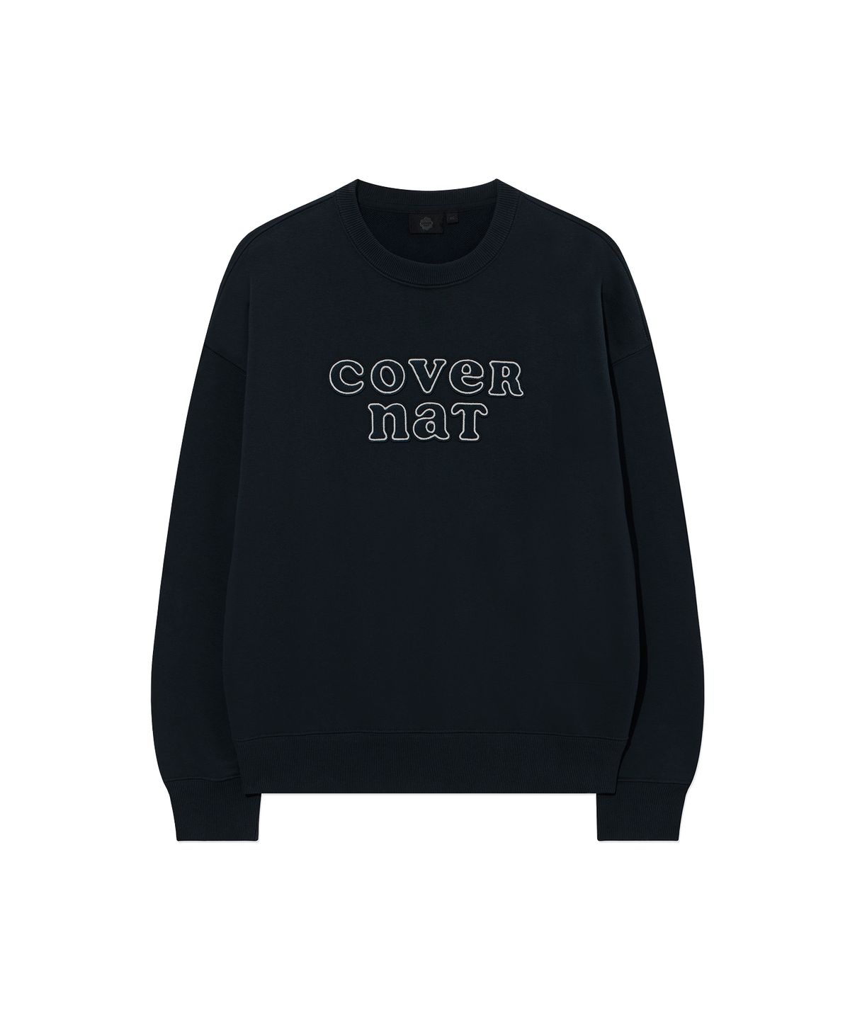 커버낫 우먼(COVERNAT WOMAN) 우먼 오버핏 쿠퍼로고 맨투맨 Dark Navy