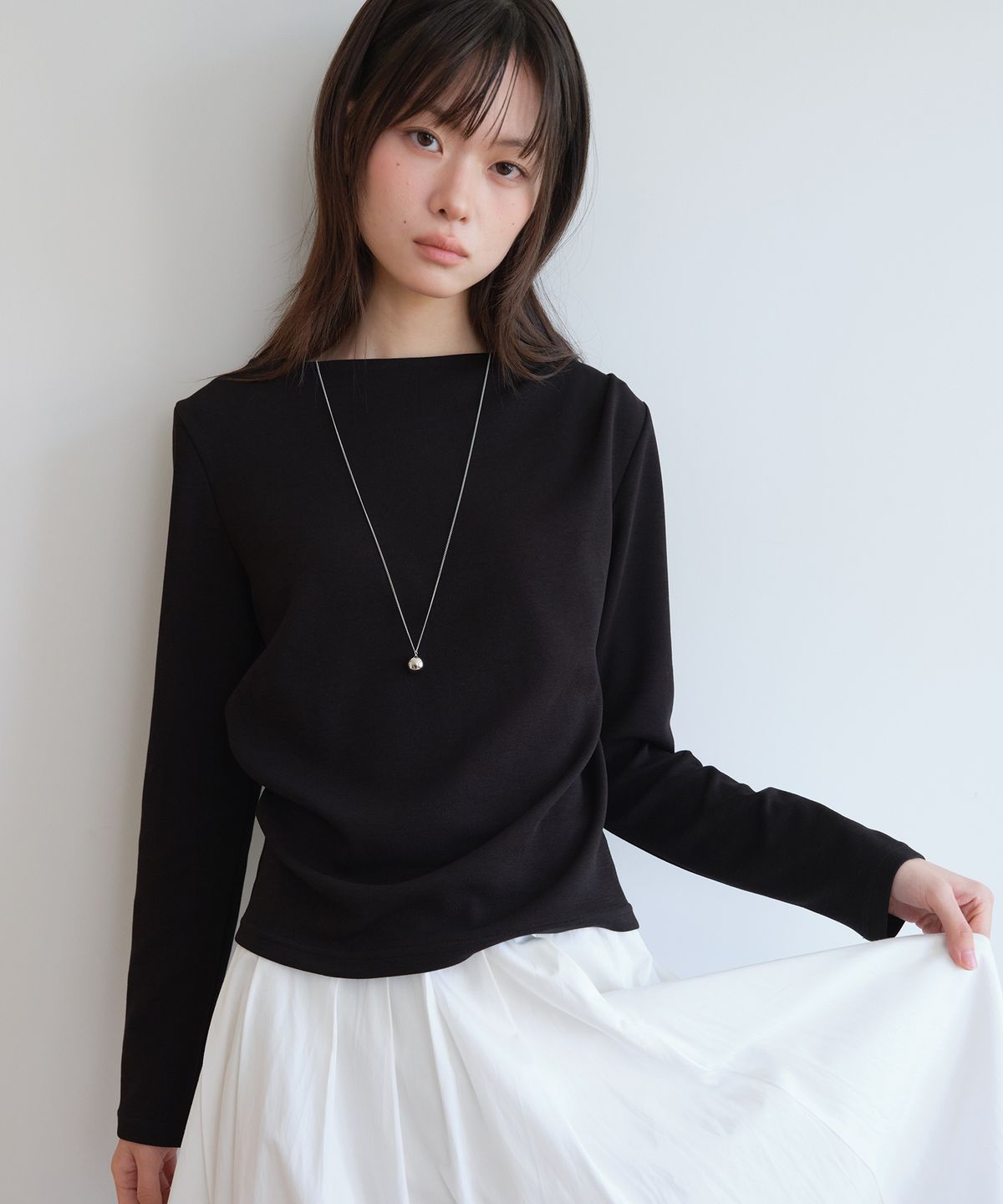 엽페(YUPPE) SLIM BOAT T-SHIRT_BLACK