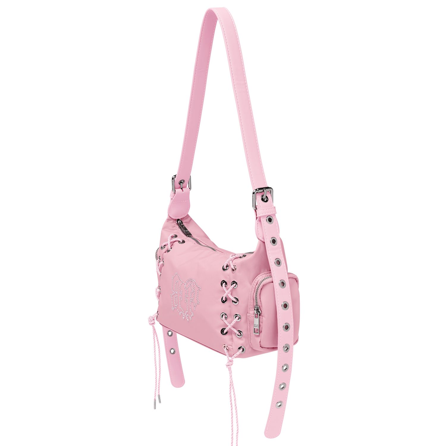 MUSINSA | BLACK PURPLE Glow Corset Bag_PINK