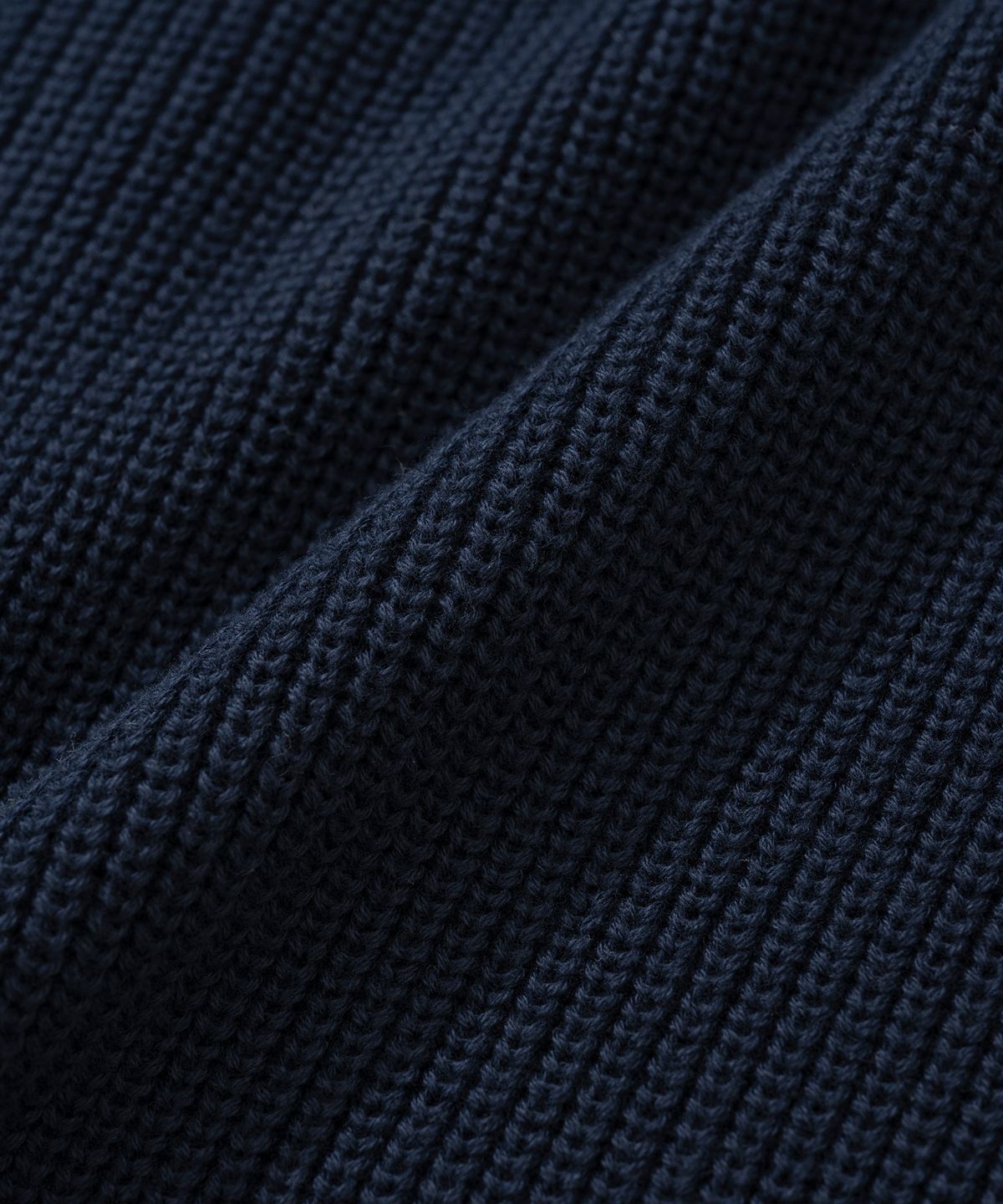 니티드(KNITTED) [니티드X패션플래닛] 코튼 와플 라운드 가디건 NAVY