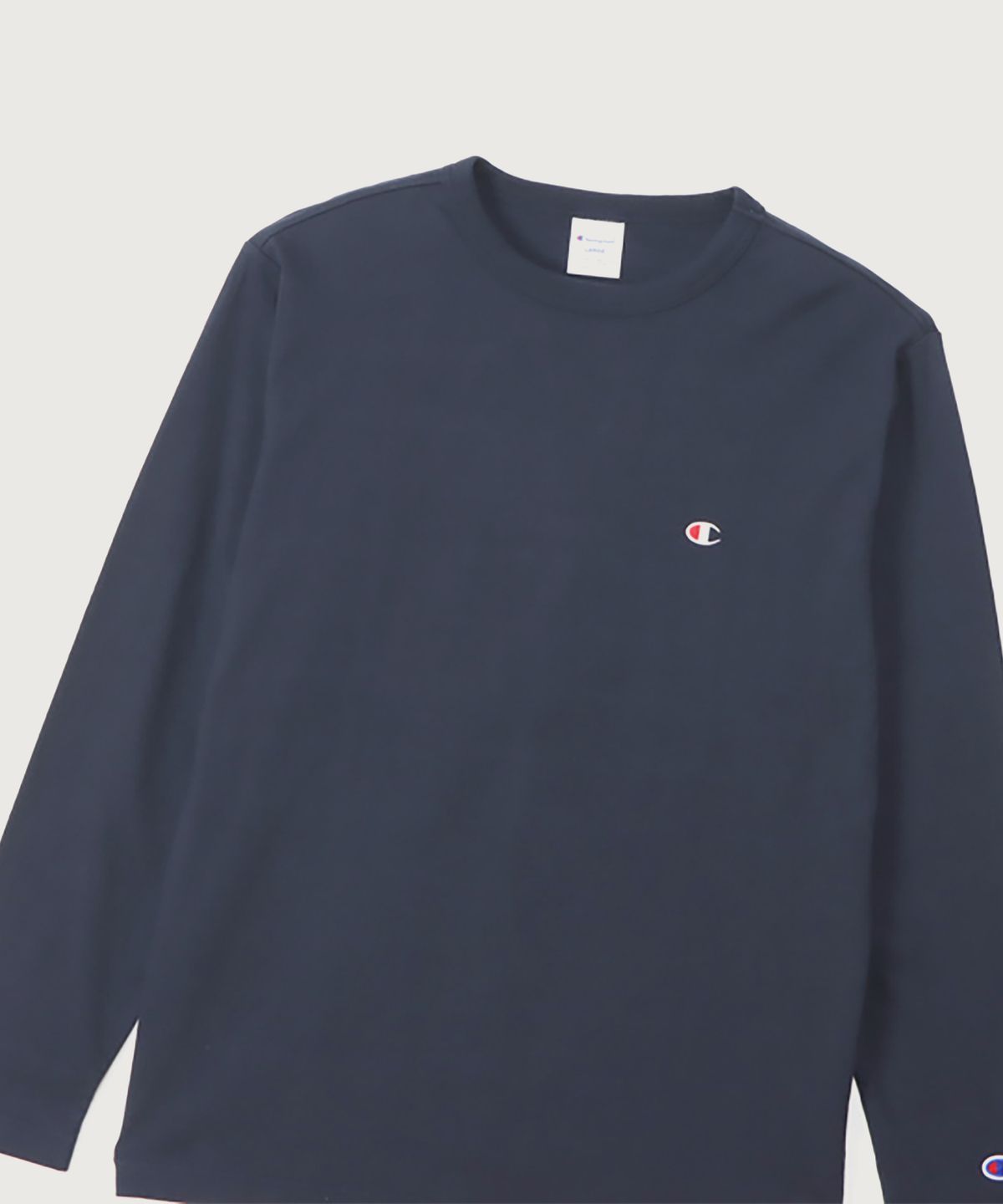 챔피온(CHAMPION) C로고 레귤러핏 저지 롱슬리브 티셔츠 Navy