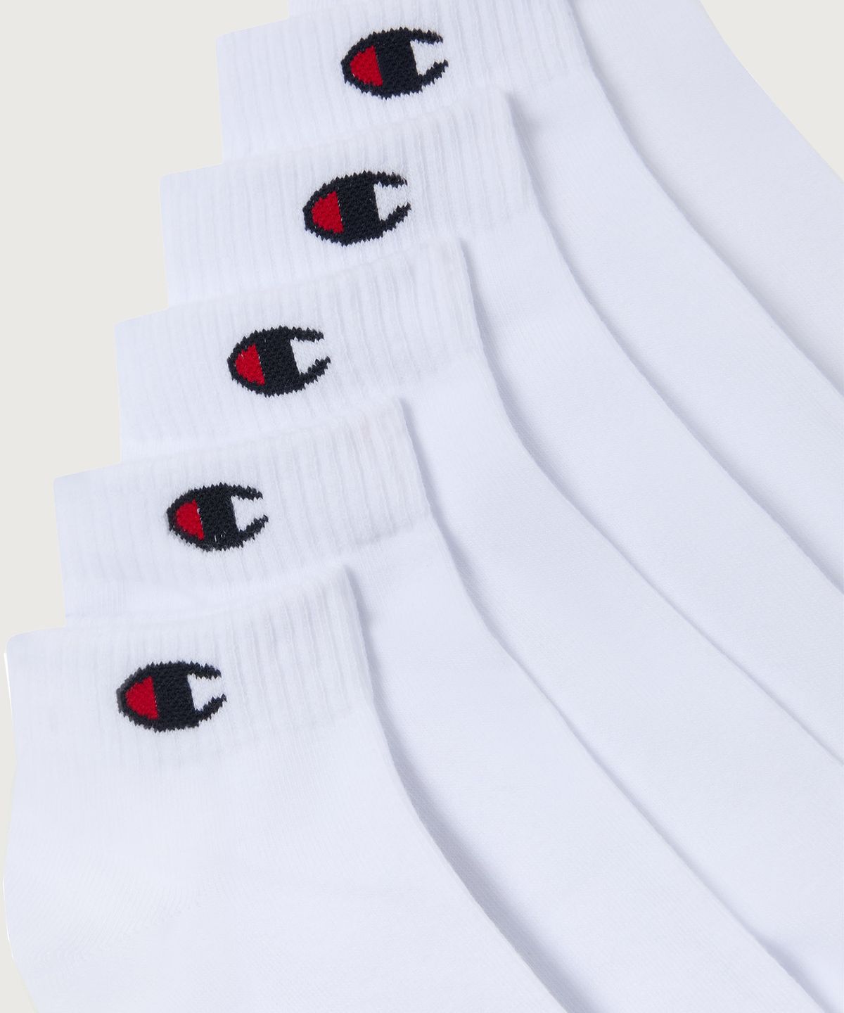 챔피온(CHAMPION) C로고 쿼터랭스 삭스 6PACK White