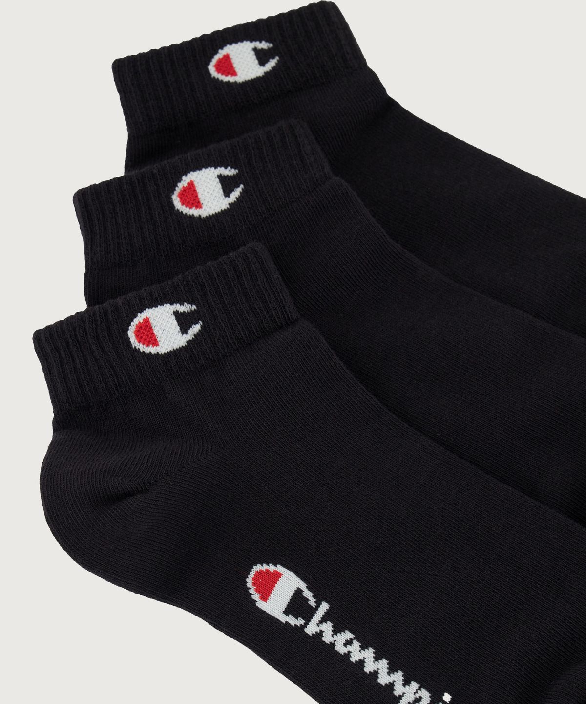 챔피온(CHAMPION) C로고 쿼터랭스 삭스 6PACK Black