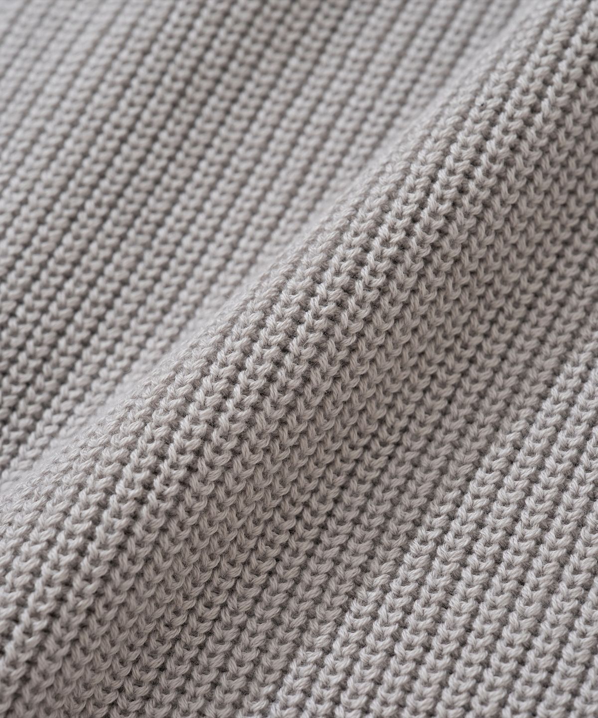 니티드(KNITTED) 코튼 와플 라운드 가디건 GREY